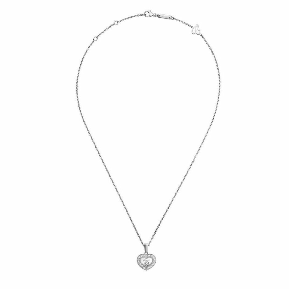 Collier Chopard Happy Diamonds Icons en or blanc et diamants