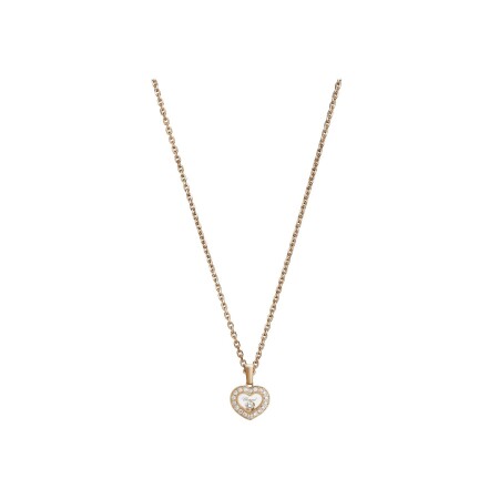 Collier Chopard Happy Diamonds Icons en or rose et diamants