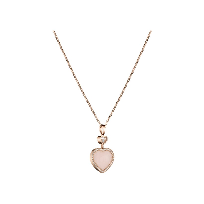 Chopard Happy Hearts, rose gold, diamonds, opal pendant