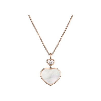 Chopard Happy Hearts, rose gold, diamond, mother-of-pearl pendant