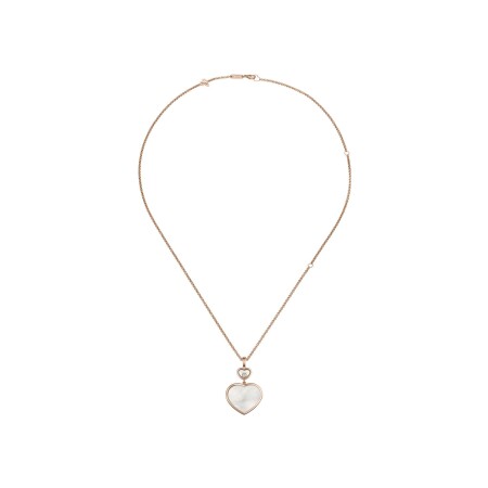 Pendentif Chopard Happy Hearts en or rose, diamant et nacre