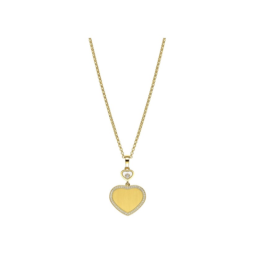 Chopard Happy Hearts, yellow gold, diamonds pendant