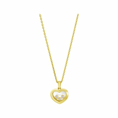 Pendentif Chopard Happy Diamonds en or jaune et diamants