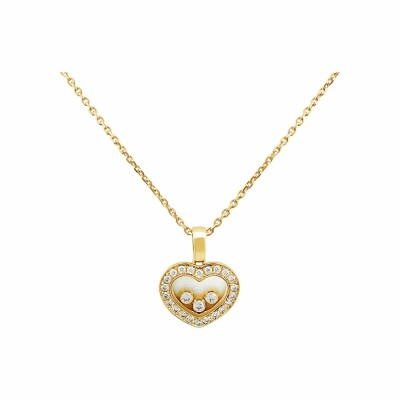 Pendentif Chopard Happy Diamonds en or jaune et diamants