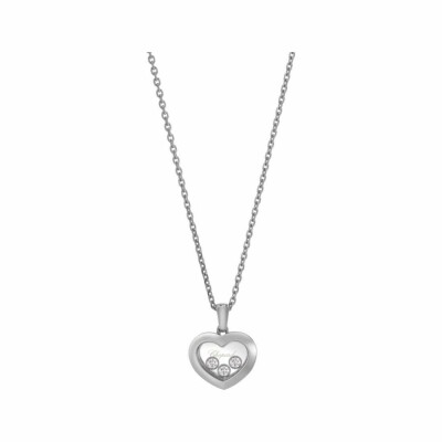 Pendentif Chopard Happy Diamonds en or blanc et diamants