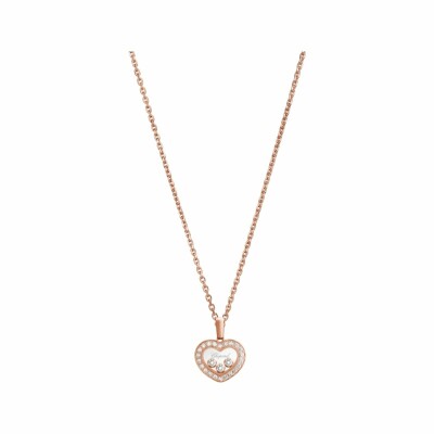 Chopard Happy Diamonds Icons pendant, pink gold, diamonds