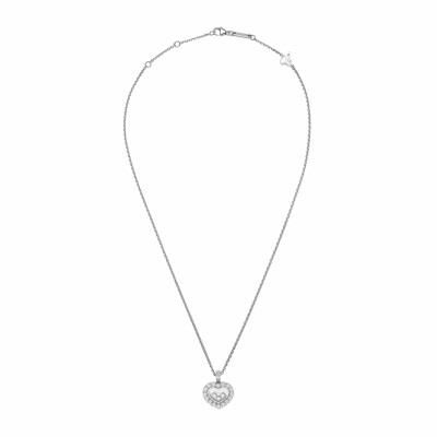 Collier Chopard Happy Diamonds Icons Joaillerie en or blanc et diamants