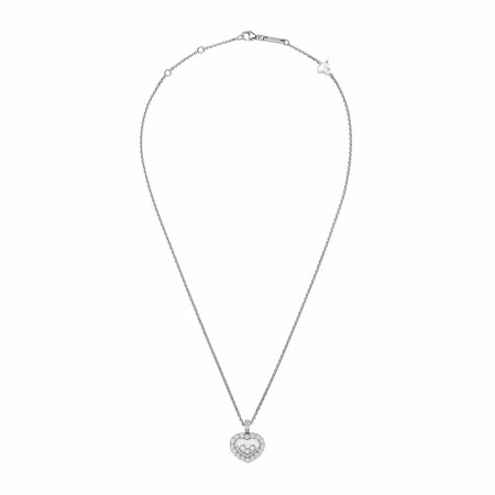 Collier Chopard Happy Diamonds Icons Joaillerie en or blanc et diamants