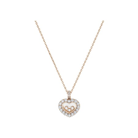 Collier Chopard Happy Diamond Icons Joaillerie en or rose et diamants