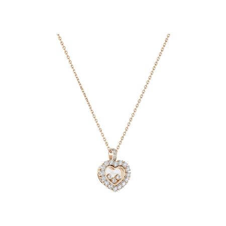 Collier Chopard Happy Diamond Icons Joaillerie en or rose et diamants