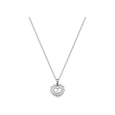 Pendentif Chopard Happy Diamonds en or blanc et diamants