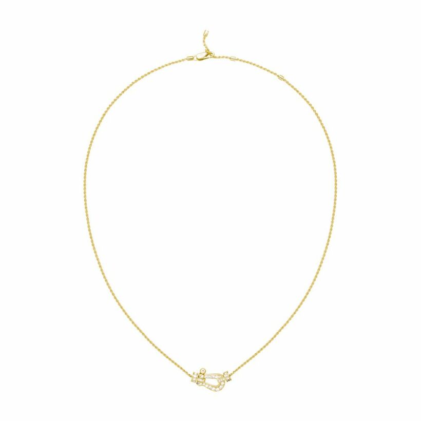 Collier moyen modèle FRED Force 10 en or jaune et diamants