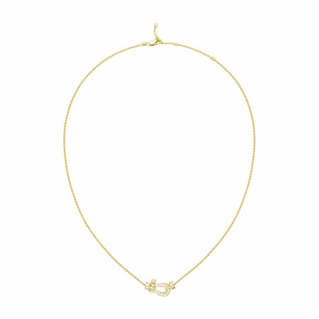 Collier moyen modèle FRED Force 10 en or jaune et diamants