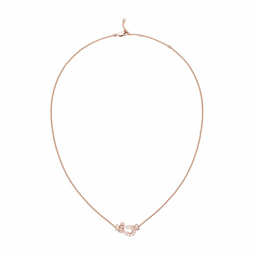 Collier moyen modèle FRED Force 10 en or rose et diamants