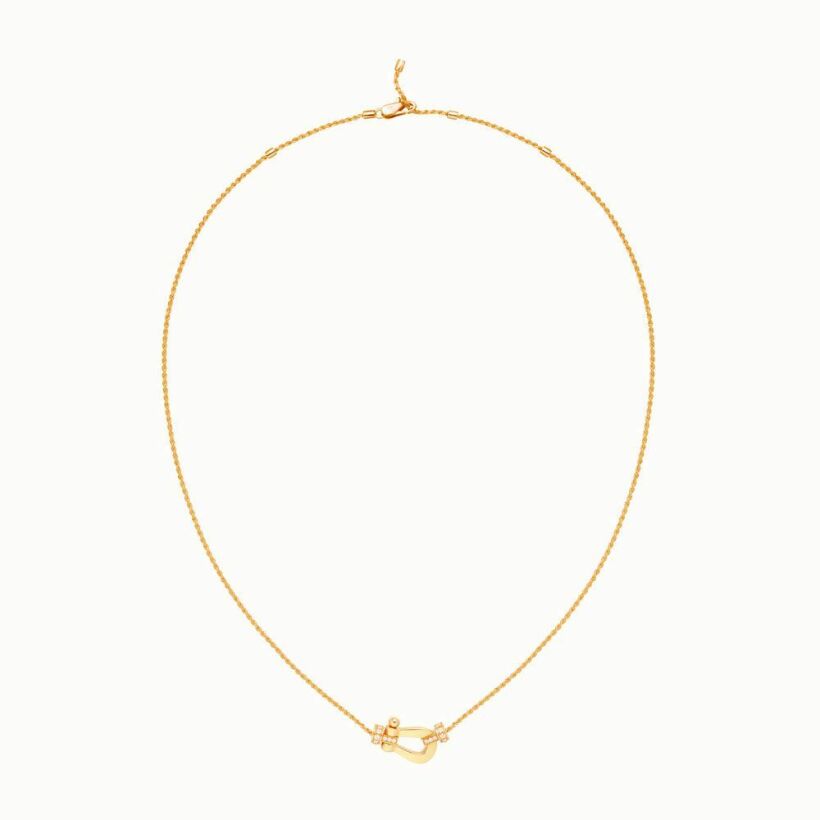 Collier moyen modèle FRED Force 10 en or jaune et diamants