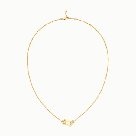 Collier moyen modèle FRED Force 10 en or jaune et diamants