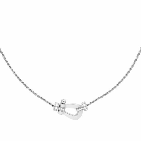 Collier moyen modèle FRED Force 10 en or blanc et diamants