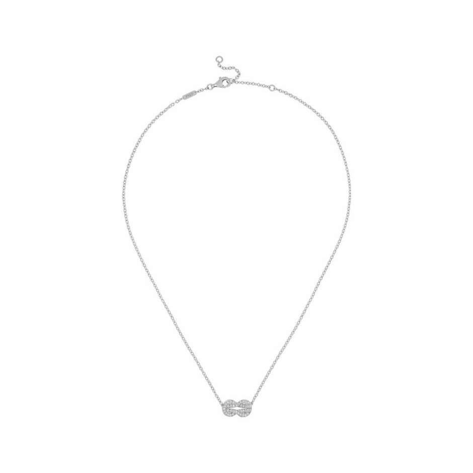 Collier FRED Chance Infinie moyen modèle en or blanc et diamants