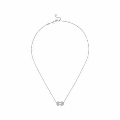 Collier FRED Chance Infinie moyen modèle en or blanc et diamants