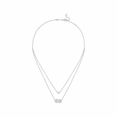 Collier FRED Chance Infinie moyen modèle en or blanc et diamants