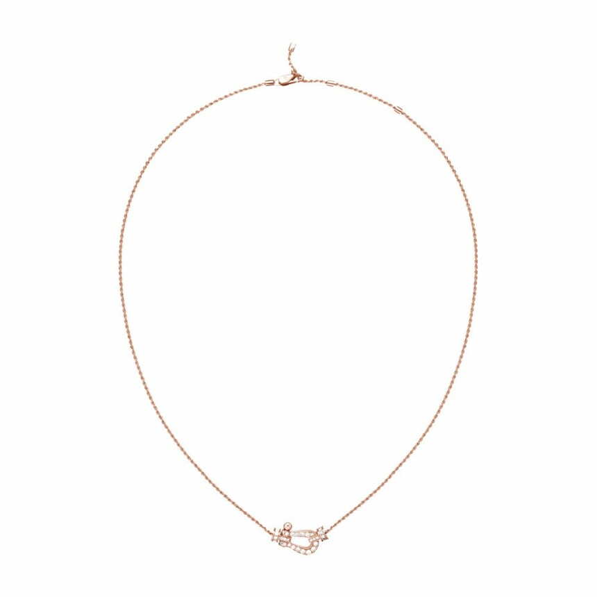 Necklace Fred Force 10 MM in rose gold and diamonds