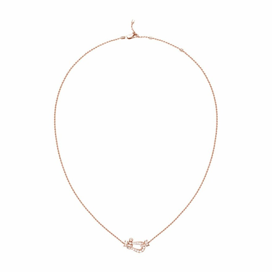 Collier Fred Force 10 moyen modèle en or rose et diamants