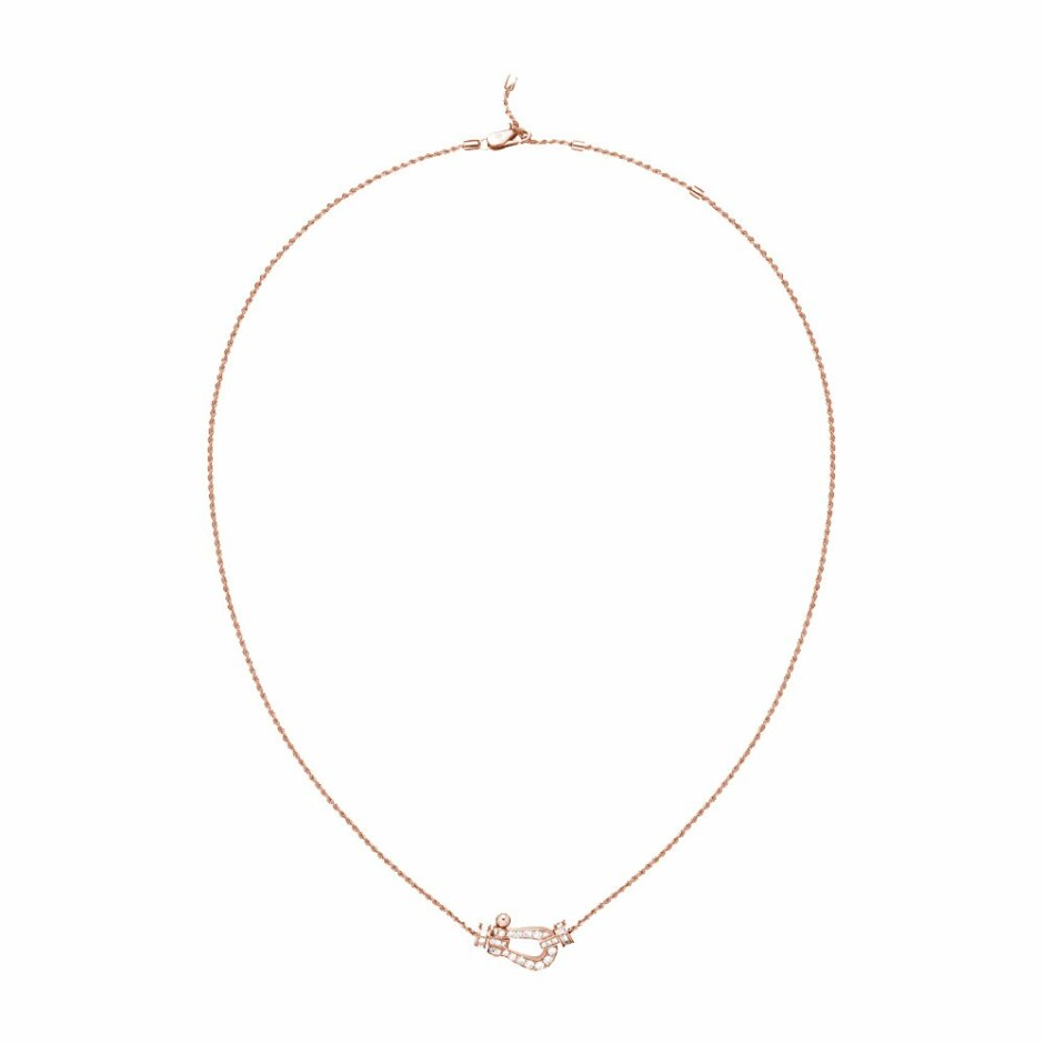 Collier Fred Force 10 moyen modèle en or rose et diamants