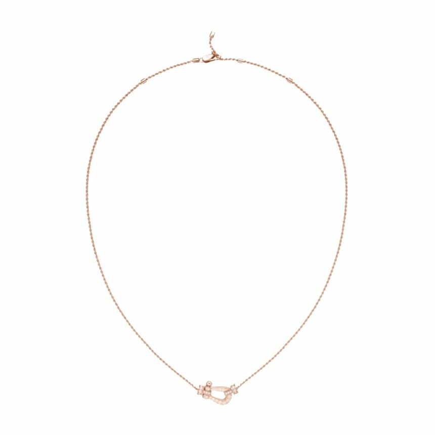 FRED Force 10 necklace, rose gold, diamonds
