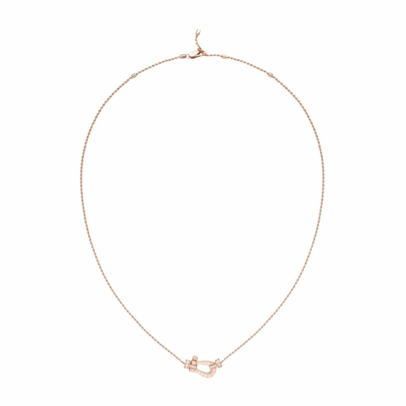 FRED Force 10 necklace, rose gold, diamonds