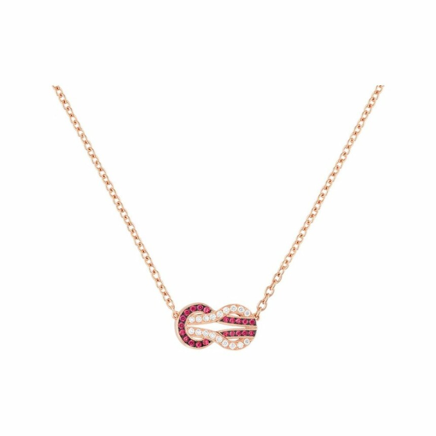 FRED Chance Infinie necklace, medium size, rose gold, diamonds