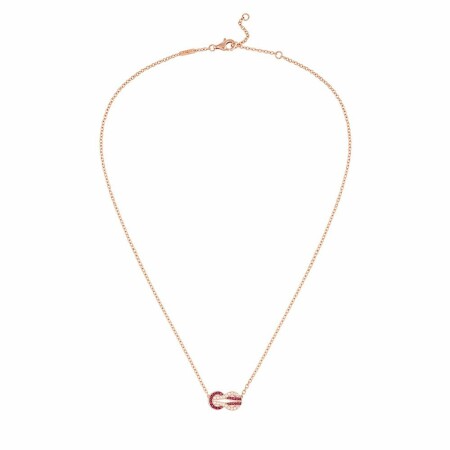 FRED Chance Infinie necklace, medium size, rose gold, diamonds