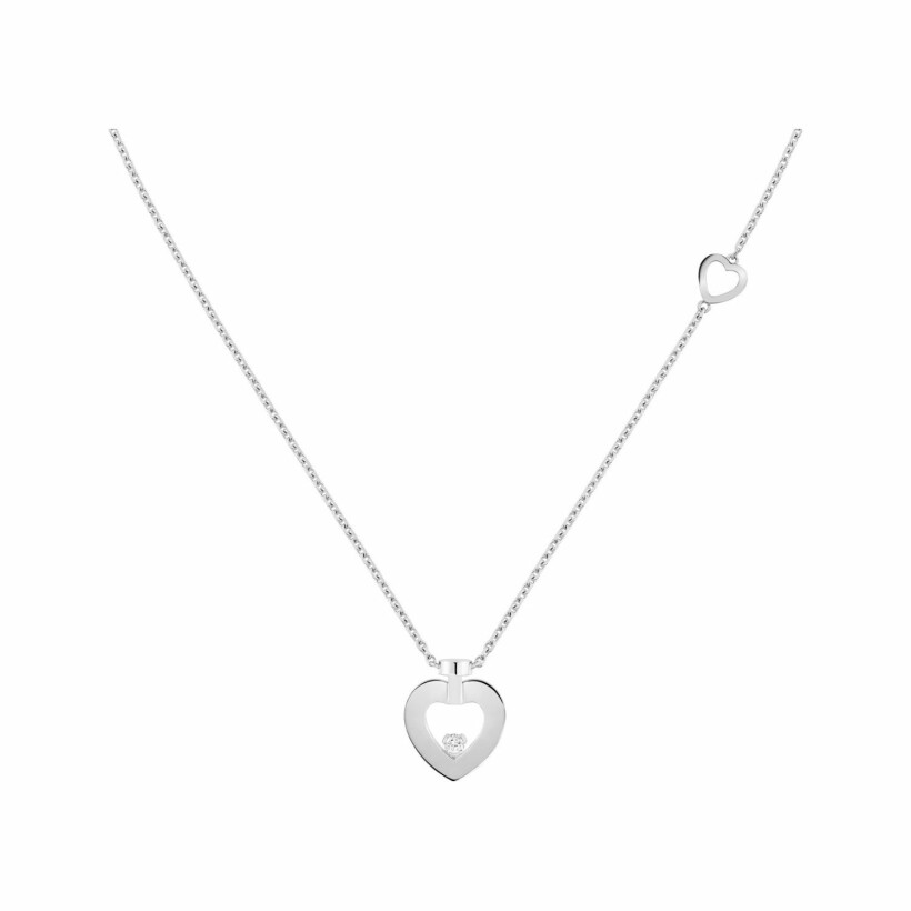 FRED Pretty Woman necklace, XS Model, white gold set with 1 diamond