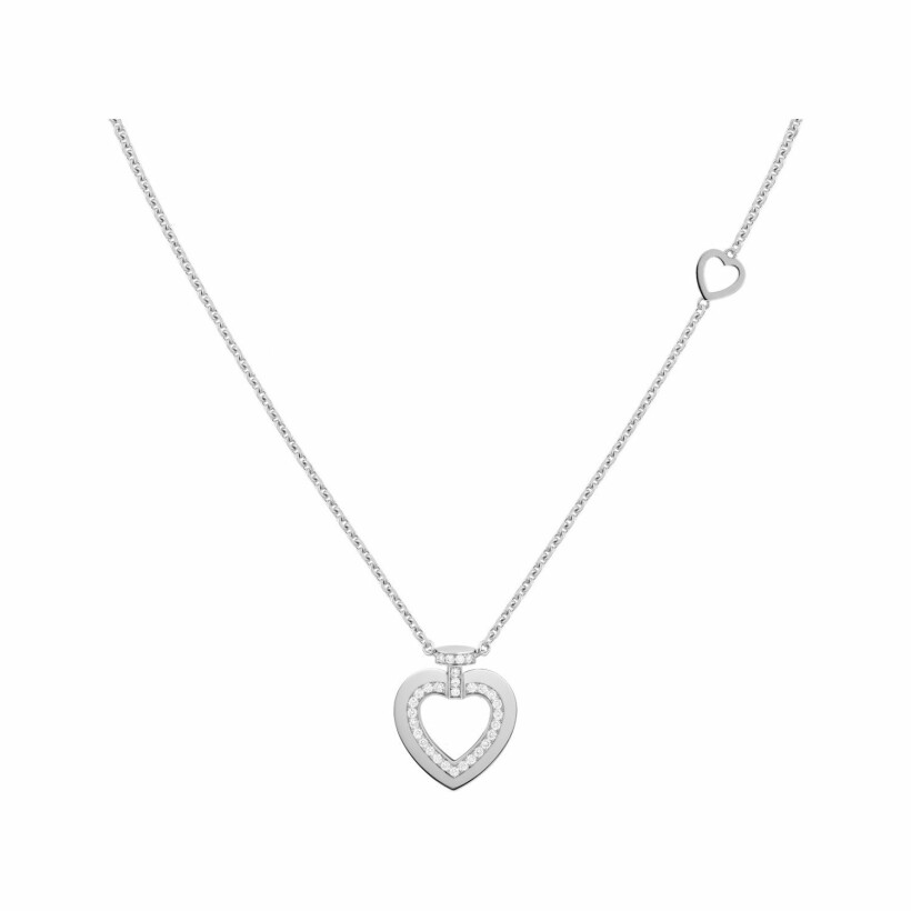FRED Pretty Woman S necklace, white gold set with diamond pave