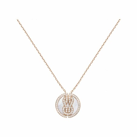 FRED Chance Infinie necklace, rose gold, mother-of-pearl, diamonds