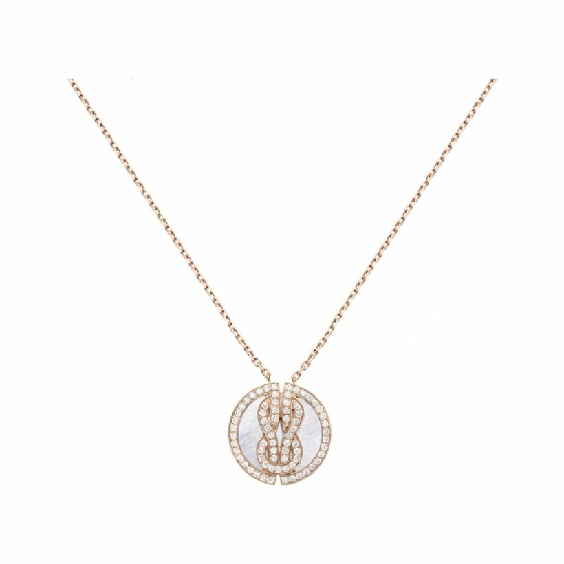 FRED Chance Infinie necklace, rose gold, mother-of-pearl, diamonds