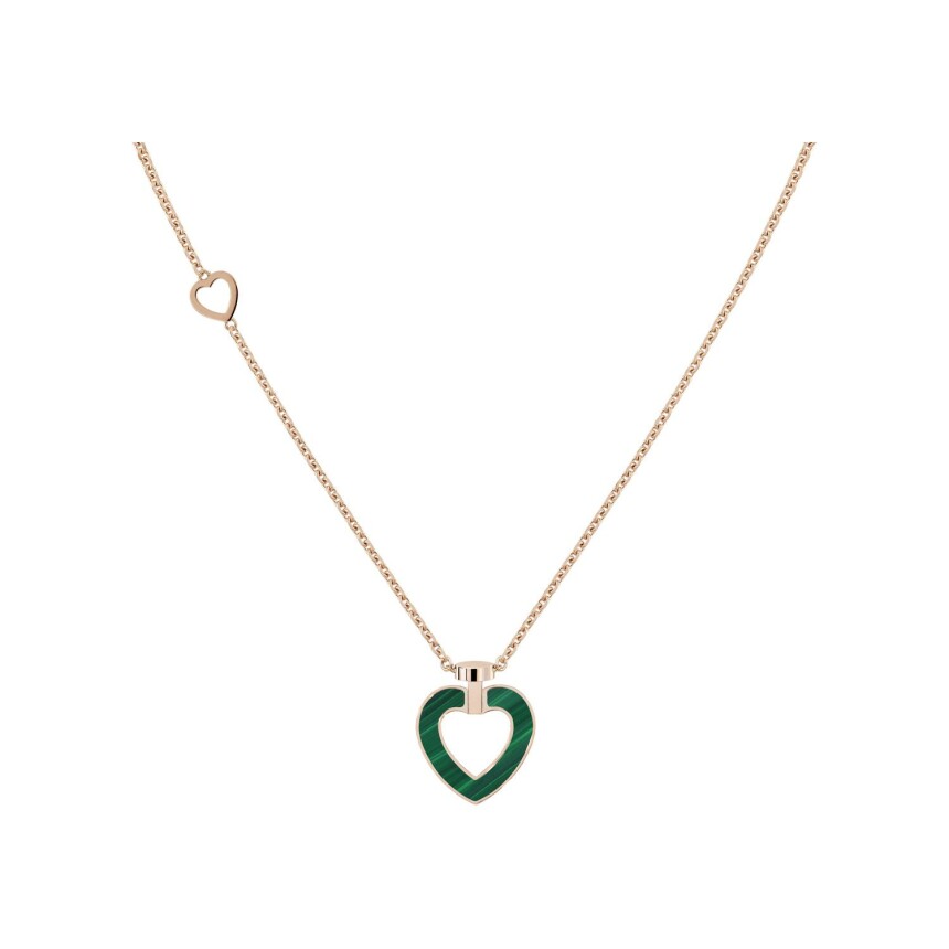 FRED Pretty Woman S necklace, rose gold, diamonds, mother-of-pearl and malachite