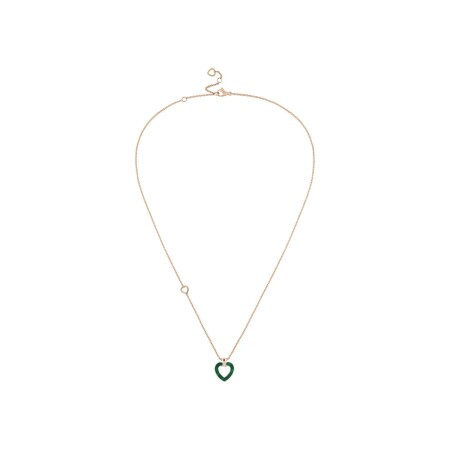 FRED Pretty Woman S necklace, rose gold, diamonds, mother-of-pearl and malachite