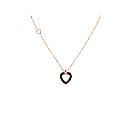 FRED Woman Small Model necklace, rose gold, diamonds, mother-of-pearl and onyx