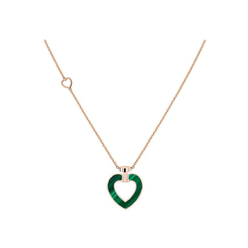 FRED Pretty Woman Medium Model necklace, rose gold, diamonds, mother-of-pearl and malachite