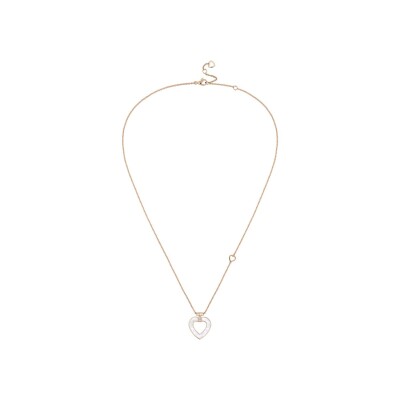 Collier FRED Pretty Woman MM en or rose, diamants, nacre et onyx 7B0277