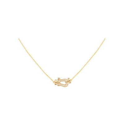 FRED Force 10 necklace, small size, yellow gold, diamonds