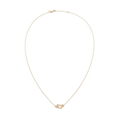 Collier FRED Force 10 petit modèle en or rose et diamants