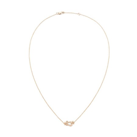 Collier FRED Force 10 petit modèle en or rose et diamants