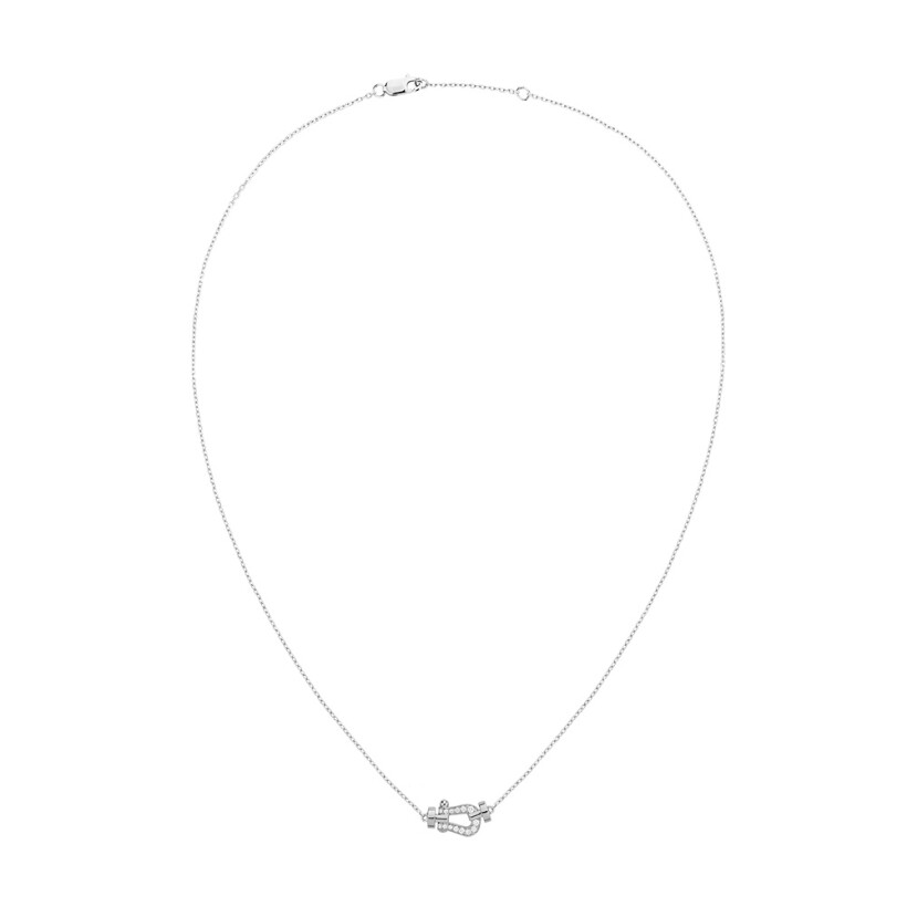 FRED Force 10 necklace, small size, white gold and diamonds