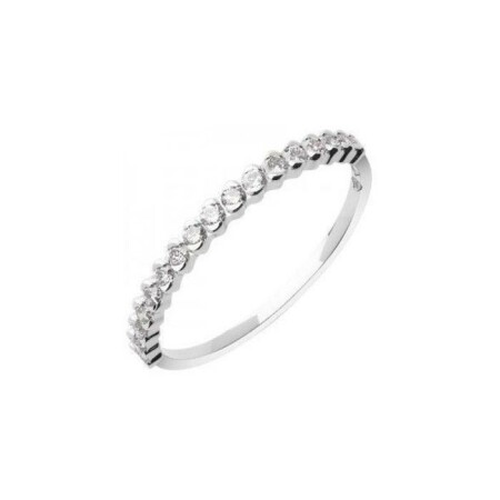 Alliance en or blanc et diamants de 0.25ct