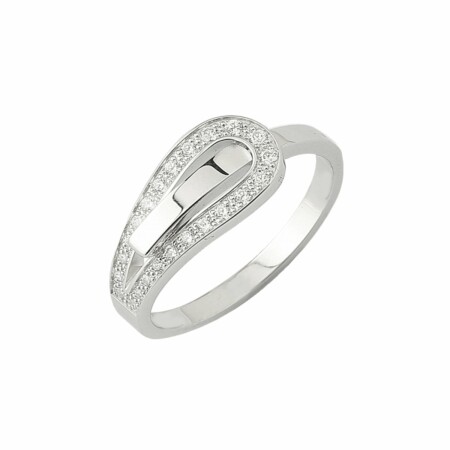 Bague en or blanc et diamants