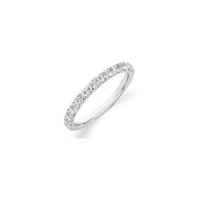 Alliance demi-tour en or blanc et diamants de 0.52ct