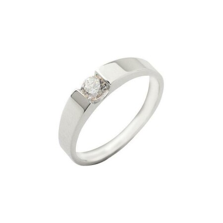 Bague en or blanc et diamant de 0.25ct