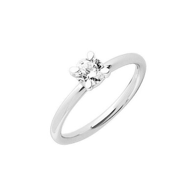 Solitaire en or blanc et diamant de 0.40ct