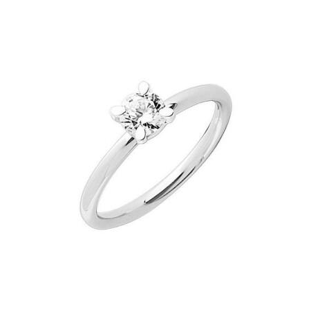 Solitaire en or blanc et diamant de 0.40ct